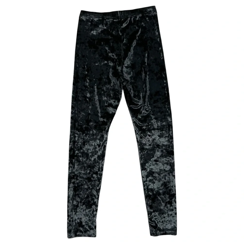 Old Navy M (8) Black Velour Leggings